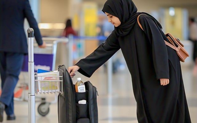 Botol air zamzam dengan label khas